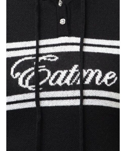 EATME（イートミー）の「フーディーロゴニットワンピース（ワンピース・レディース・ブラック/オフホワイト・FREE）」の10枚目の写真