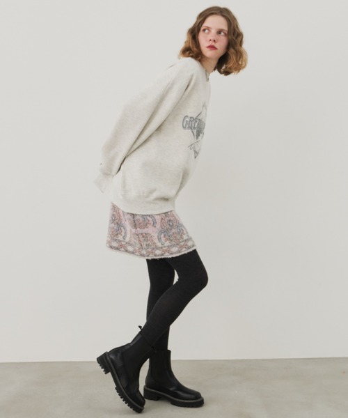 Unitage（ユニテージ）の「カレッジロゴ裏起毛スウェット（スウェット・レディース・ブラウン/ライトグレー/レッド・FREE）」の14枚目の写真