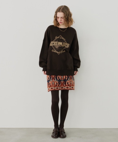 Unitage（ユニテージ）の「カレッジロゴ裏起毛スウェット（スウェット・レディース・ブラウン/ライトグレー/レッド・FREE）」の19枚目の写真