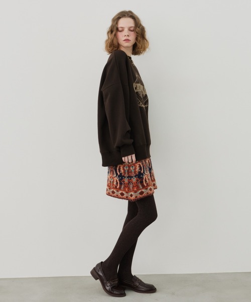 Unitage（ユニテージ）の「カレッジロゴ裏起毛スウェット（スウェット・レディース・ブラウン/ライトグレー/レッド・FREE）」の18枚目の写真