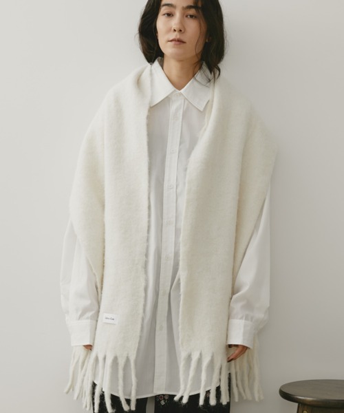 Libra Cue（リブラ キュー）の「ベーシックストール（ストール/ショール・レディース・ベージュ/アイボリー/ブラック・FREE）」の18枚目の写真