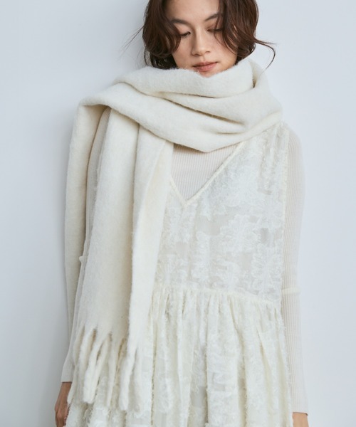 Libra Cue（リブラ キュー）の「ベーシックストール（ストール/ショール・レディース・ベージュ/アイボリー/ブラック・FREE）」の20枚目の写真