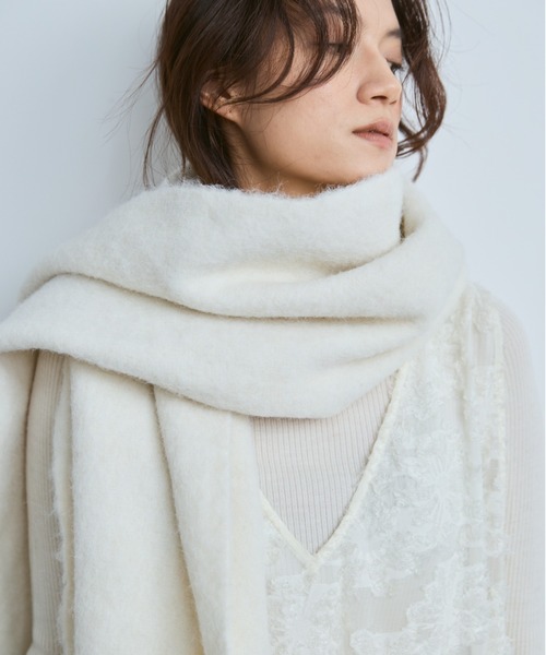 Libra Cue（リブラ キュー）の「ベーシックストール（ストール/ショール・レディース・ベージュ/アイボリー/ブラック・FREE）」の21枚目の写真