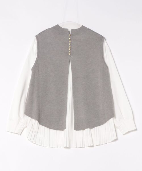 セール】バックプリーツベストset（ニット/セーター）｜Gready