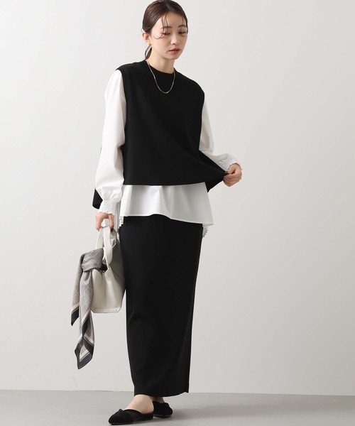 セール】バックプリーツベストset（ニット/セーター）｜Gready