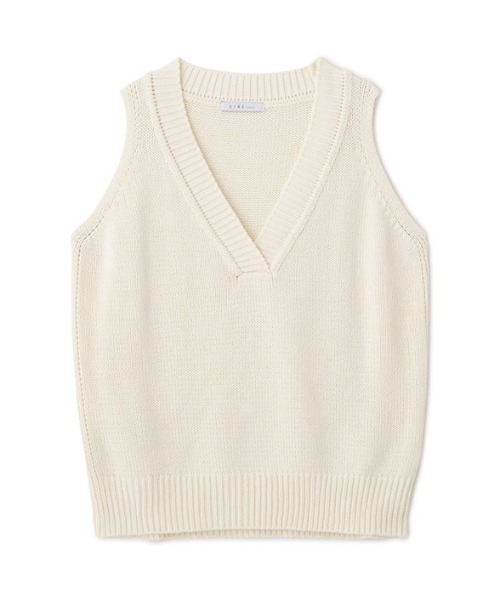 etretokyo リリヤーンスリーブレスニットトップス ETRE TOKYO(エトレトウキョウ)｜Vネックスリーブレスニットプル