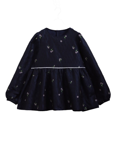 Fit more（フィットモア）の「フラワージャガードペプラムトップス（その他トップス・レディース・アイボリー/ブラック/ネイビー・FREE）」の10枚目の写真