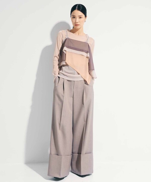 STUDIOUS/ステュディオス】3way Camisole & Sheer Long T/シアー