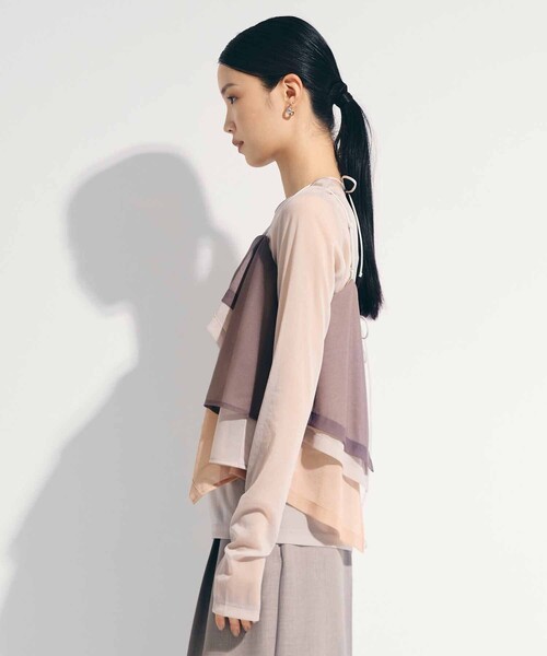 STUDIOUS/ステュディオス】3way Camisole & Sheer Long T/シアー