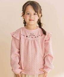 Noeil aime BeBe | 【お揃い】ケーブルJQ袖フリル付きトレーナー(スウェット)