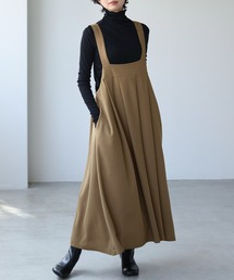 itto...（イット）の「ストレッチジョーゼット梨地タックジャンパースカート（ジャンパースカート）」