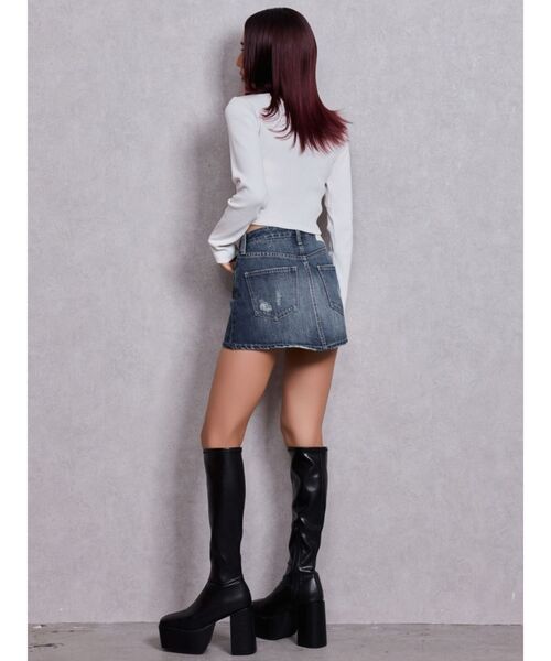 GYDA(ジェイダ)の「GDロゴラインストーンテレコトップス(Tシャツ/カットソー・レディース・ブラック/グレー/オフホワイト・FREE)」の11枚目の写真