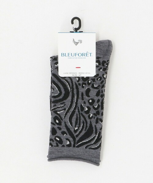 BLEU FORET（ブルーフォレ）の「＜BLEU FORET＞W LEO ソックス（ソックス/靴下・レディース・グレー系/ベージュ・36/38）」の2枚目の写真