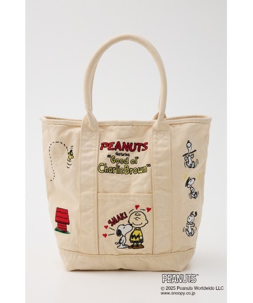 RODEO CROWNS WIDE BOWL（ロデオクラウンズワイドボウル）の「(PEANUTS)トートバッグ（トートバッグ・レディース・オフホワイト/ブルー/ブラック・FREE）」の2枚目の写真