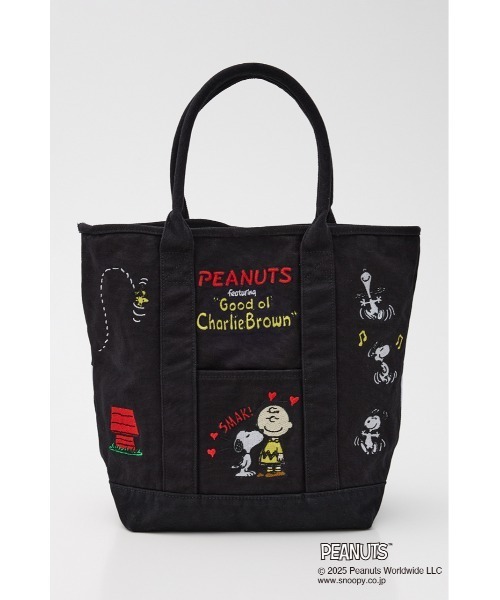 RODEO CROWNS WIDE BOWL（ロデオクラウンズワイドボウル）の「(PEANUTS)トートバッグ（トートバッグ・レディース・オフホワイト/ブルー/ブラック・FREE）」の3枚目の写真