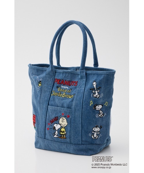 RODEO CROWNS WIDE BOWL（ロデオクラウンズワイドボウル）の「(PEANUTS)トートバッグ（トートバッグ・レディース・オフホワイト/ブルー/ブラック・FREE）」の14枚目の写真