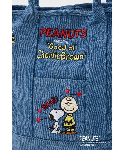 RODEO CROWNS WIDE BOWL（ロデオクラウンズワイドボウル）の「(PEANUTS)トートバッグ（トートバッグ・レディース・オフホワイト/ブルー/ブラック・FREE）」の17枚目の写真