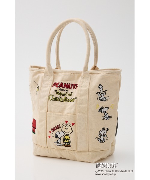 RODEO CROWNS WIDE BOWL（ロデオクラウンズワイドボウル）の「(PEANUTS)トートバッグ（トートバッグ・レディース・オフホワイト/ブルー/ブラック・FREE）」の4枚目の写真