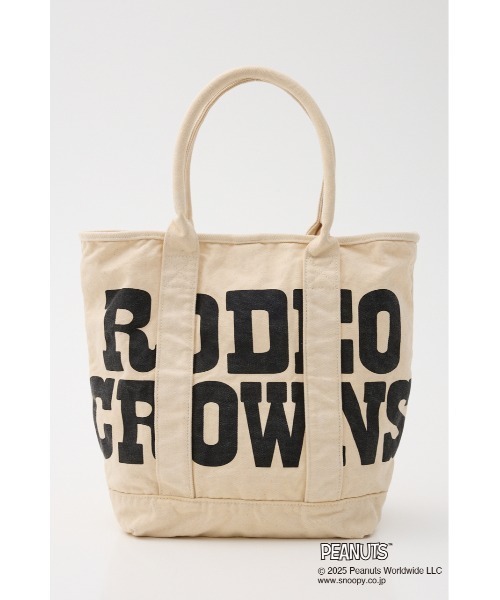 RODEO CROWNS WIDE BOWL（ロデオクラウンズワイドボウル）の「(PEANUTS)トートバッグ（トートバッグ・レディース・オフホワイト/ブルー/ブラック・FREE）」の6枚目の写真
