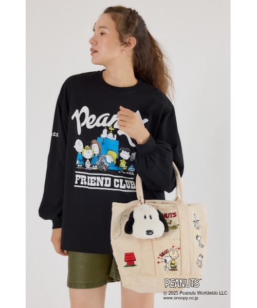 RODEO CROWNS WIDE BOWL（ロデオクラウンズワイドボウル）の「(PEANUTS)トートバッグ（トートバッグ・レディース・オフホワイト/ブルー/ブラック・FREE）」の8枚目の写真