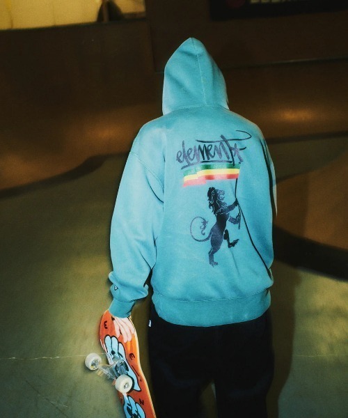 ELEMENT（エレメント）の「ELEMENT メンズ RASTAMAN HOOD パーカー 【2025年秋冬モデル】/エレメント裏起毛バックプリントプルオーバーパーカー・フーディー（パーカー・メンズ・ブラック/グリーン系その他/ホワイト系その他・X-LARGE/LARGE/MEDIUM）」の3枚目の写真