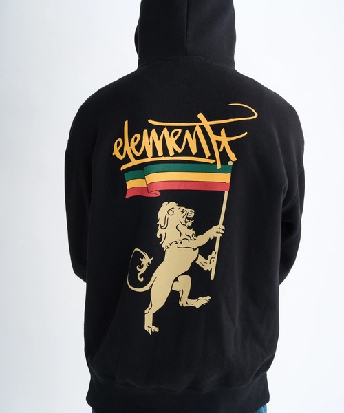 ELEMENT（エレメント）の「ELEMENT メンズ RASTAMAN HOOD パーカー 【2025年秋冬モデル】/エレメント裏起毛バックプリントプルオーバーパーカー・フーディー（パーカー・メンズ・ブラック/グリーン系その他/ホワイト系その他・X-LARGE/LARGE/MEDIUM）」の10枚目の写真