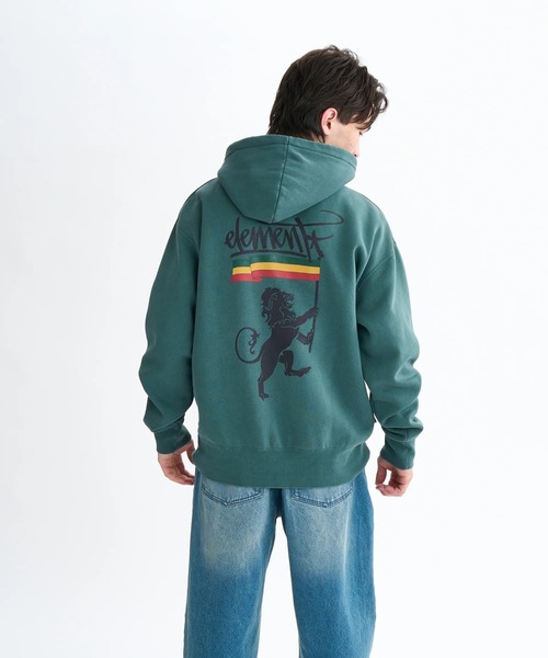 ELEMENT（エレメント）の「ELEMENT メンズ RASTAMAN HOOD パーカー 【2025年秋冬モデル】/エレメント裏起毛バックプリントプルオーバーパーカー・フーディー（パーカー・メンズ・ブラック/グリーン系その他/ホワイト系その他・X-LARGE/LARGE/MEDIUM）」の15枚目の写真