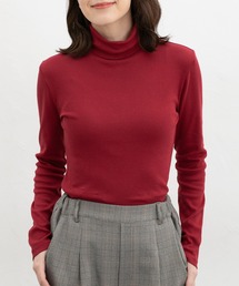 Tシャツ/カットソー（レッド/赤色系・タートルネック/ハイネック