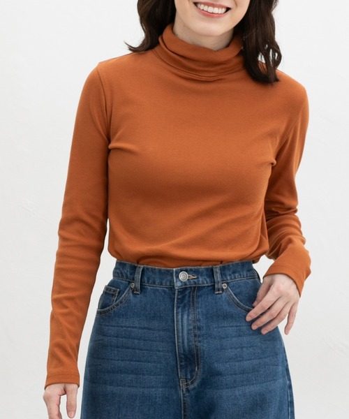 Honeys(ハニーズ)の「フライスタートルネック(Tシャツ/カットソー・レディース・イエロー/ブルー/ボルドー/オレンジ/パープル/サックスブルー/ピンク・LL/L/M/S)」の21枚目の写真