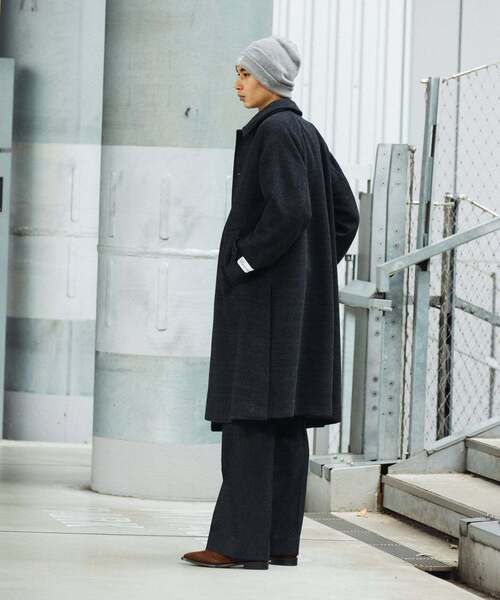 最終値下げ　super140 ウールモッサ オーバー マック コート セール】スーパー140 ウールモッサ オーバー マック コート（ステン