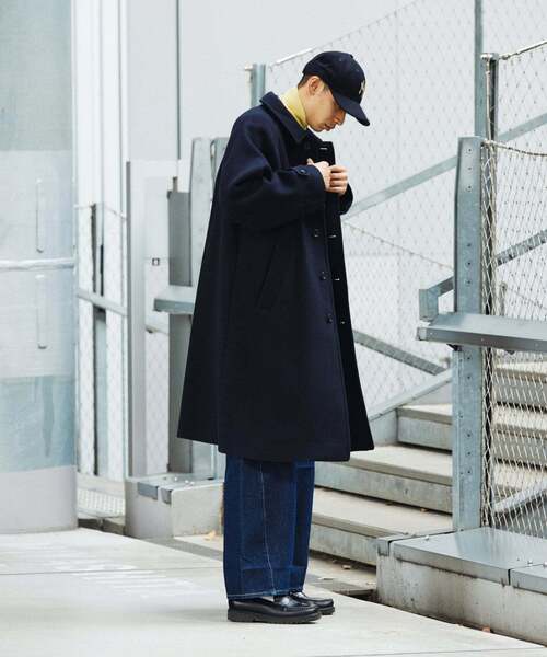 最終値下げ　super140 ウールモッサ オーバー マック コート セール】スーパー140 ウールモッサ オーバー マック コート（ステン