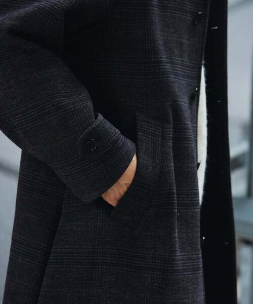 スーパー140 ウールモッサ オーバー マック コート（ステンカラー