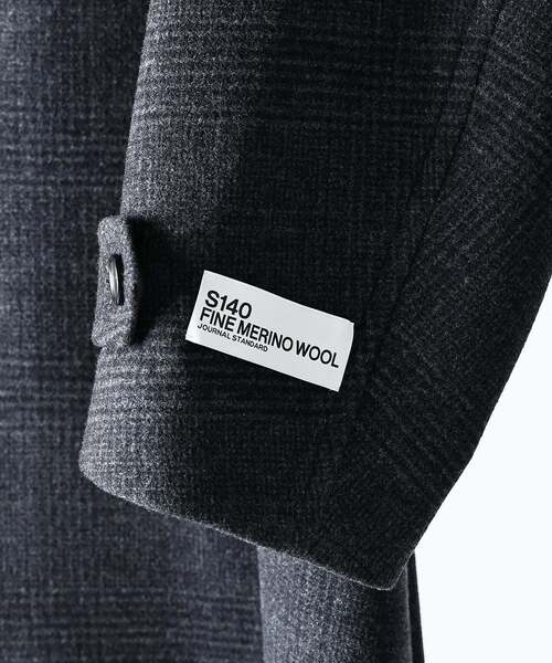 JOURNAL STANDARD(ジャーナルスタンダード)の「スーパー140 ウールモッサ オーバー マック コート(ステンカラーコート・メンズ・ブラック系その他/グレー/スミクロ/ネイビー・SMALL/MEDIUM/LARGE)」の16枚目の写真