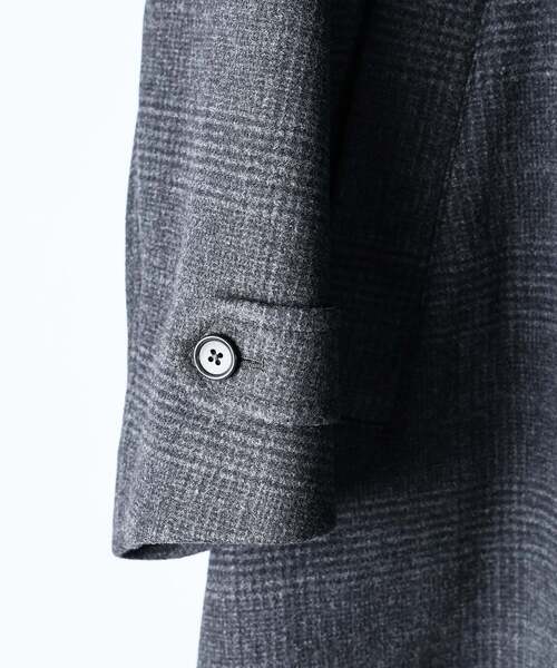 JOURNAL STANDARD(ジャーナルスタンダード)の「スーパー140 ウールモッサ オーバー マック コート(ステンカラーコート・メンズ・ブラック系その他/グレー/スミクロ/ネイビー・SMALL/MEDIUM/LARGE)」の18枚目の写真