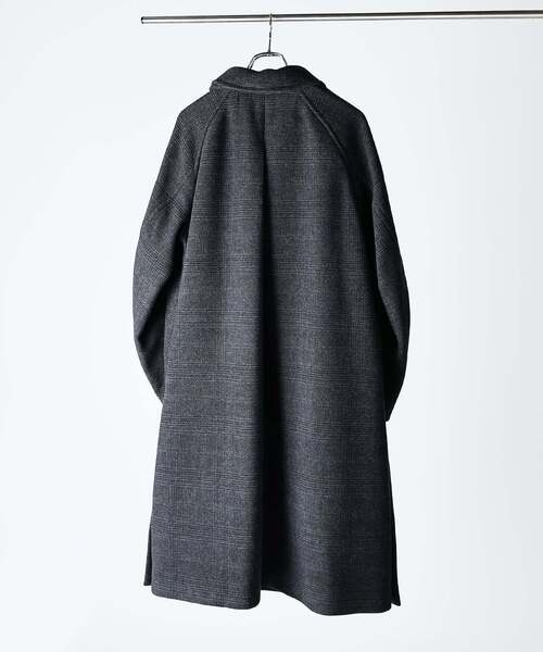 スーパー140 ウールモッサ オーバー マック コート（ステンカラー