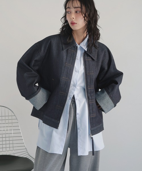 30%オフ！グレディブリリアン衿付ストレッチデニムジャケット新品タグ