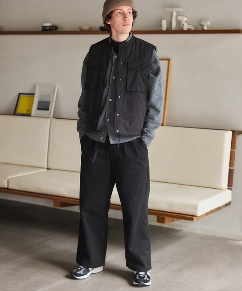 セール】【MAISON CLUB】Twill Wide Tuck Chino Trousers / ツイル