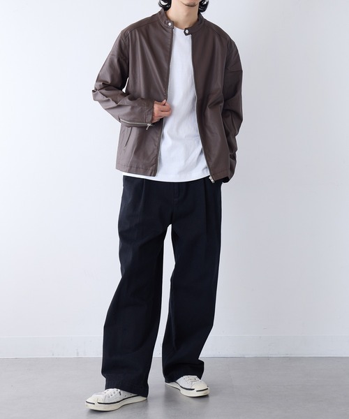 HAUS(ハウス)の「【HAUS】シングルライダースジャケット KMW-53321(その他アウター・メンズ・ブラウン/ブラック・M/LL/L)」の7枚目の写真