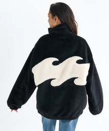 BILLABONG | BILLABONG レディース FUR STAND WAVE LIGHT ジャケット 【2025年秋冬モデル】 @autumn/ビラボンルーズシルエットバックウェーブアイコンファーボアジップアップジャケット(ブルゾン)