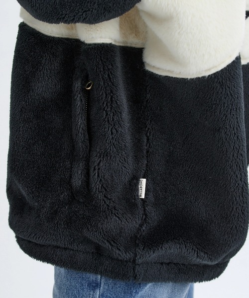 BILLABONG（ビラボン）の「BILLABONG レディース FUR STAND WAVE LIGHT ジャケット 【2025年秋冬モデル】 @autumn/ビラボンルーズシルエットバックウェーブアイコンファーボアジップアップジャケット（ブルゾン・レディース・アイボリー/ブラック/ブルー系その他・LARGE/MEDIUM）」の12枚目の写真