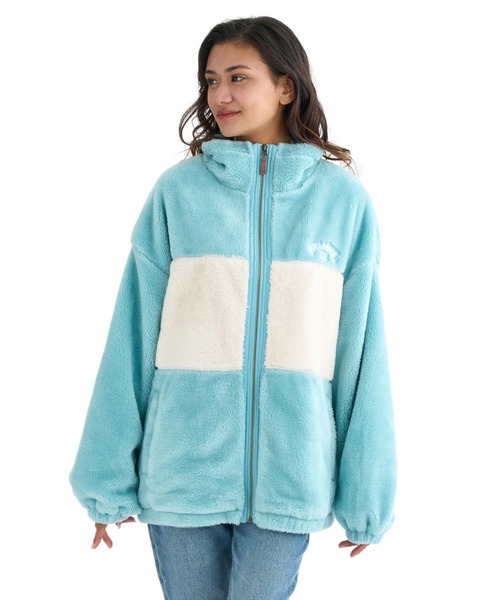 BILLABONG（ビラボン）の「BILLABONG レディース FUR STAND WAVE LIGHT ジャケット 【2025年秋冬モデル】 @autumn/ビラボンルーズシルエットバックウェーブアイコンファーボアジップアップジャケット（ブルゾン・レディース・アイボリー/ブラック/ブルー系その他・LARGE/MEDIUM）」の16枚目の写真