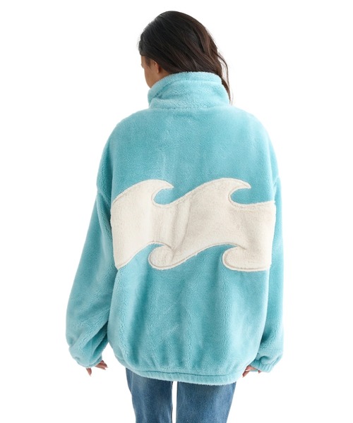 BILLABONG（ビラボン）の「BILLABONG レディース FUR STAND WAVE LIGHT ジャケット 【2025年秋冬モデル】 @autumn/ビラボンルーズシルエットバックウェーブアイコンファーボアジップアップジャケット（ブルゾン・レディース・アイボリー/ブラック/ブルー系その他・LARGE/MEDIUM）」の17枚目の写真