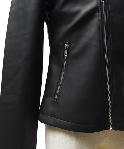 JOKER（ジョーカー）の「PUレザーダブルライダース メンズ アウター ジャケット レザージャケット ブラック 黒 春服 冬服（ライダースジャケット・メンズ・ブラック・LL/L/M）」の12枚目の写真