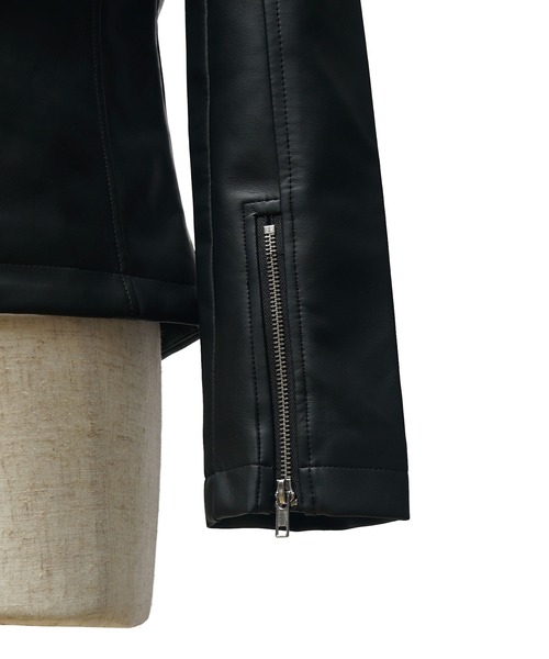 JOKER（ジョーカー）の「PUレザーダブルライダース メンズ アウター ジャケット レザージャケット ブラック 黒 春服 冬服（ライダースジャケット・メンズ・ブラック・LL/L/M）」の13枚目の写真