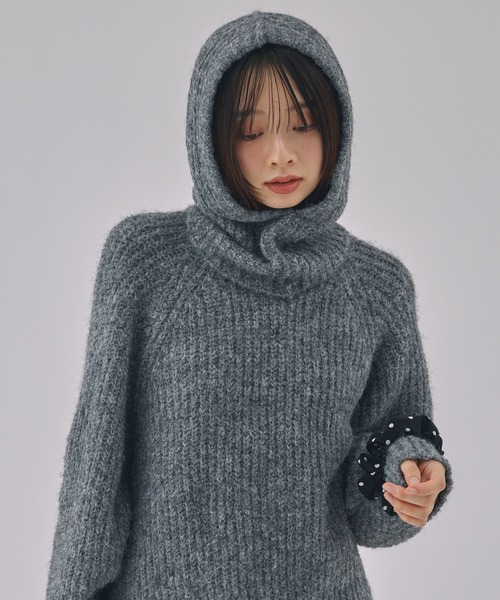 Unblend】バラクラバセットメランジニットプルオーバー＜セットアップ