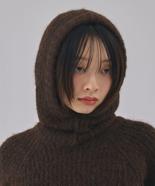 Unblend】バラクラバセットメランジニットプルオーバー＜セットアップ