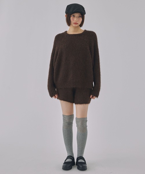 Unblend】バラクラバセットメランジニットプルオーバー＜セットアップ