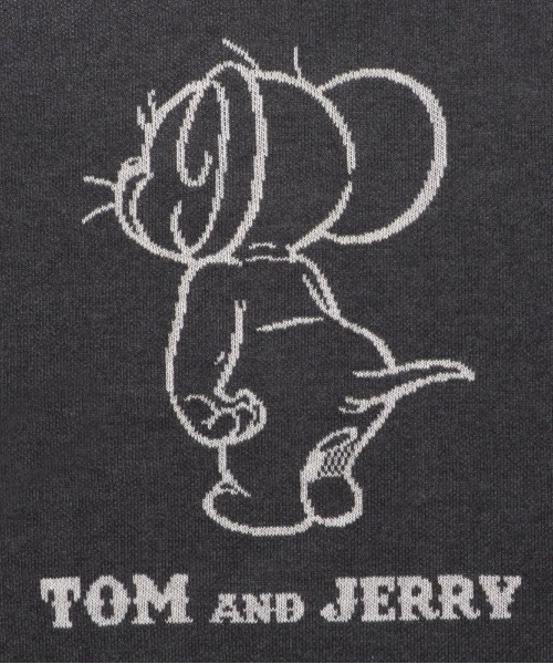 SILVER BULLET(シルバーバレット)の「『TOM&JERRY/トムアンドジェリー』ジャガード長袖ニット(ニット/セーター・レディース・スミクロ/ネイビー/オフホワイト/グレイッシュベージュ・LL/M/L)」の15枚目の写真