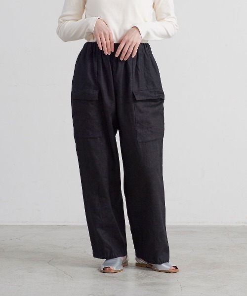 HEAVENLY（ヘブンリー）の「【 HEAVENLY / ヘブンリー 】6x6 Heavy Linen Front Pocket PANTS  2548041　DLI（その他パンツ・レディース・ナチュラル/ブラウン/ブラック・FREE）」の2枚目の写真