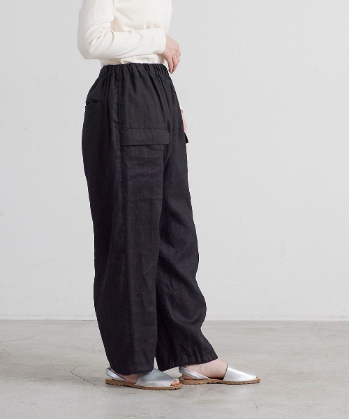 HEAVENLY（ヘブンリー）の「【 HEAVENLY / ヘブンリー 】6x6 Heavy Linen Front Pocket PANTS  2548041　DLI（その他パンツ・レディース・ナチュラル/ブラウン/ブラック・FREE）」の4枚目の写真